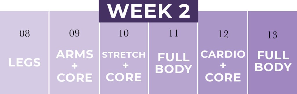 Two Week Postpartum Workout Plan at Home · Free PDF · Eat Lift Mom