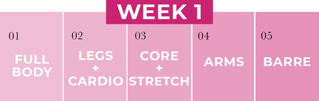 third trimester exercise week 1 calendar graphic image