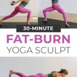 Pin for Pinterest of yoga sculpt workout