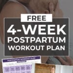 Postpartum Workout Plan pin for pinterest