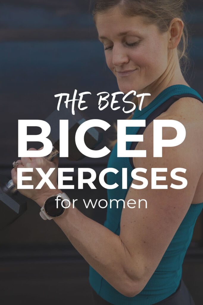 Pin for Pinterest of the best bicep exercises for women