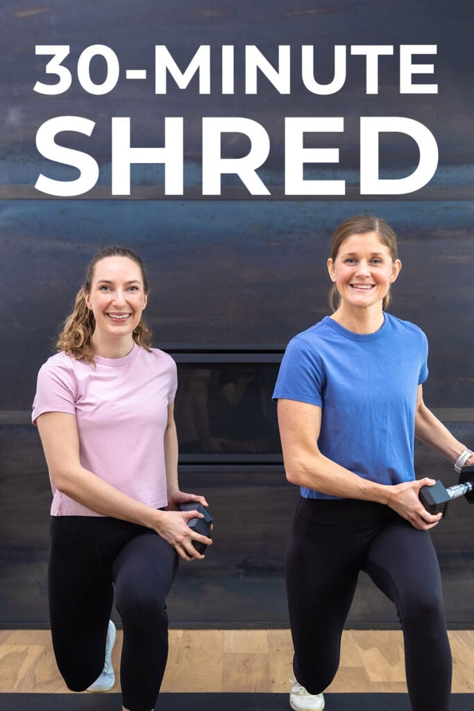 30-Minute Full Body Shred Workout pin for pinterest