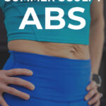 Pin for Pinterest of woman performing intense ab exercises at home