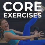 Pin for Pinterest of woman performing intense ab exercises at home