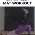 Pin for Pinterest of mat workout