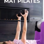 Pin for Pinterest of mat workout