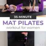 Pin for Pinterest of mat workout