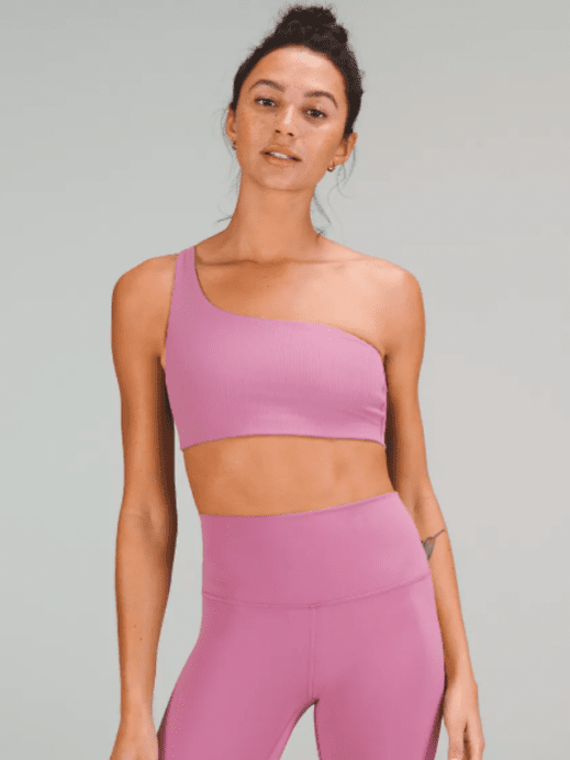 lululemon Ribbed Nulu Asymmetrical Yoga Bra