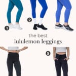 five women wearing lululemon leggings