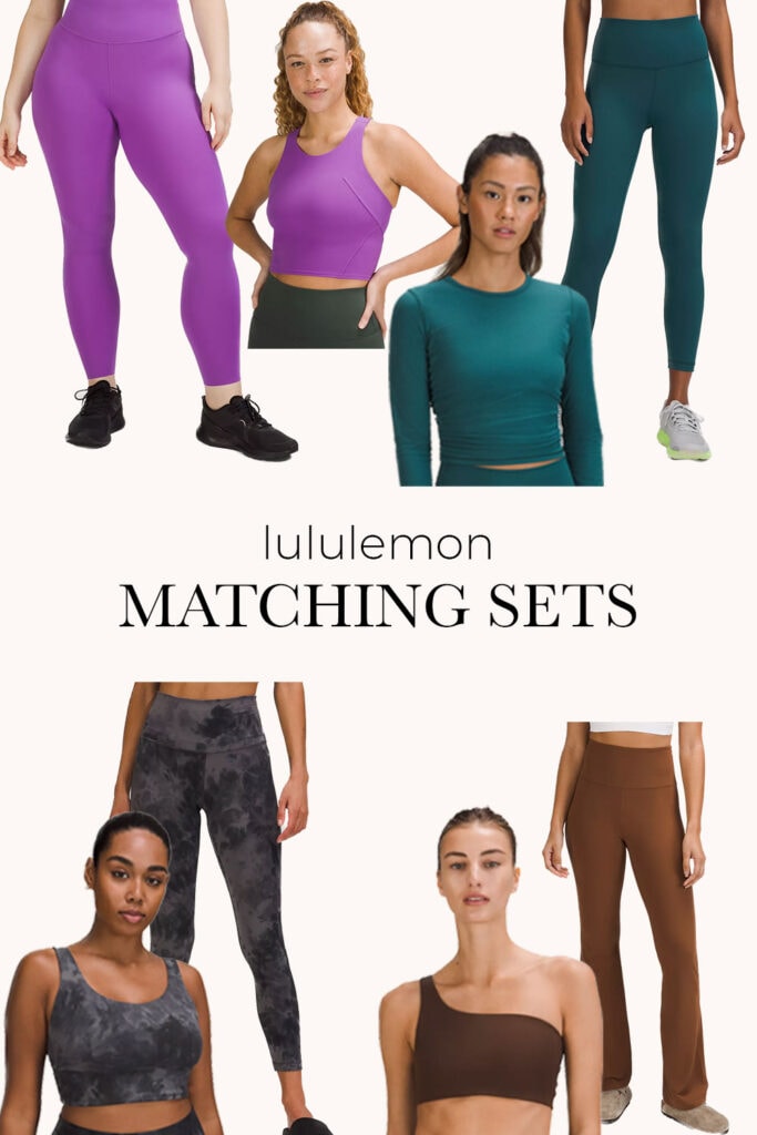 lululemon sets for working out or lounging in | pin for pinterest