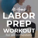 Pin for pinterest - at home birthing ball workout for women