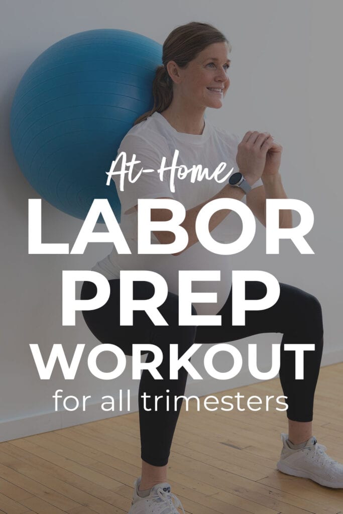 Pin for pinterest - at home birthing ball workout for women