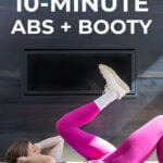 Pin for Pinterest of abs and butt workout