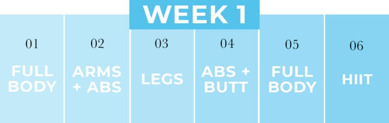 4-Week Workout Plan PDF (with Meal Plan!) | Nourish Move Love