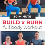 Pin for pinterest - full body build and burn cardio and strength workout
