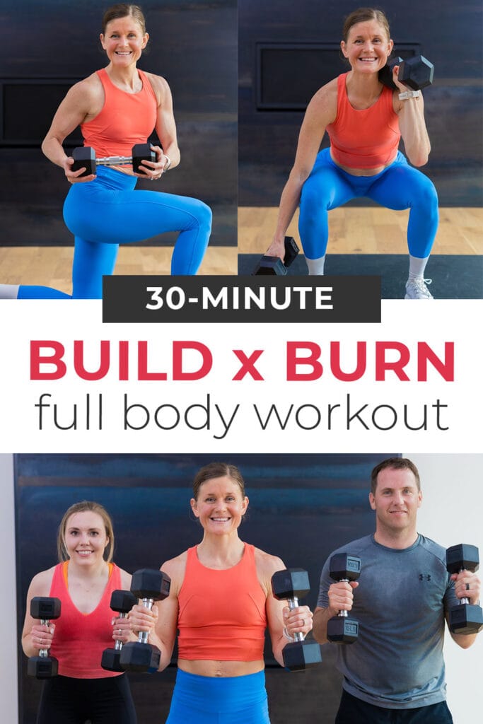 Pin for pinterest - full body build and burn cardio and strength workout