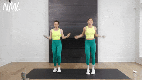 two women jumping rope at their own pace for fat loss in a beginner workouts