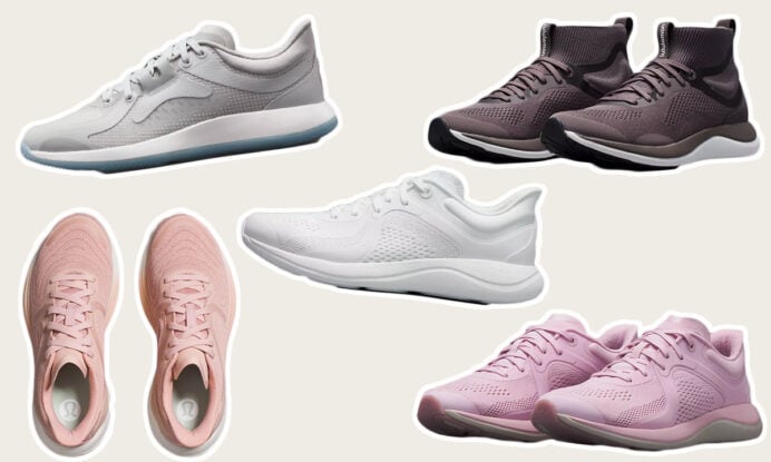 collage image of multiple lululemon shoes as part of lululemon shoe review