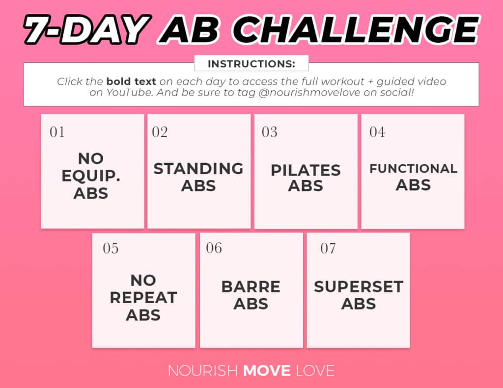 7 Day Ab Challenge No Equipment Pdf