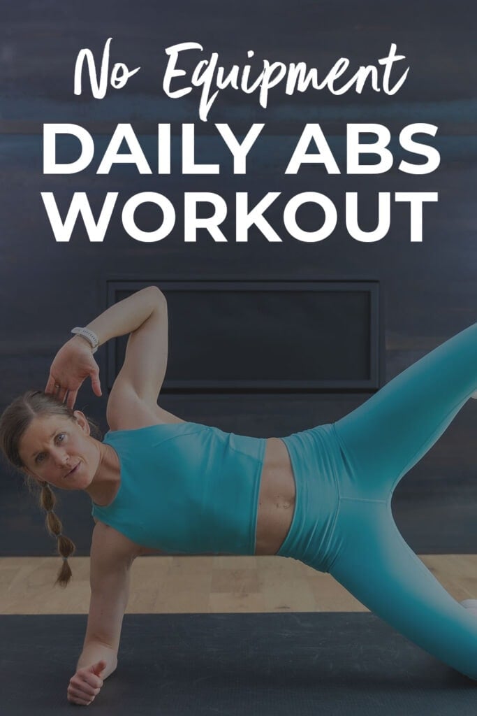 Pin for pinterest - no equipment daily ab workout