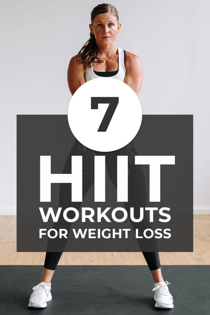 7 HIIT Workouts for weight loss - pin for pinterest