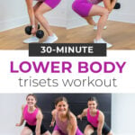 pin for pinterest - lower body strength workout with dumbbells