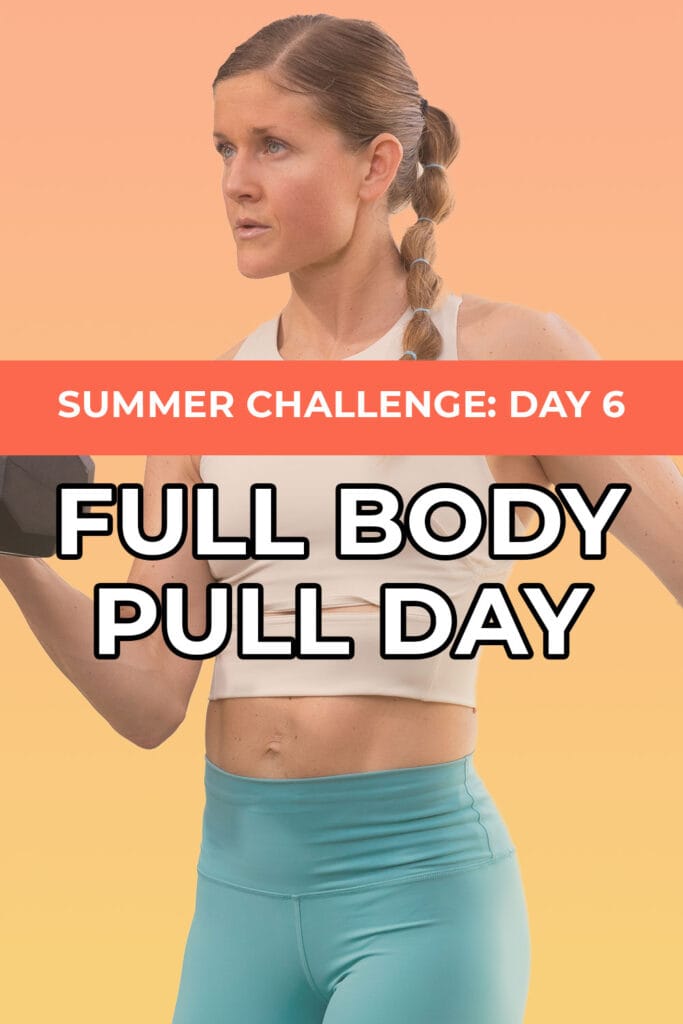 Pin for pinterest - full body pull workout 