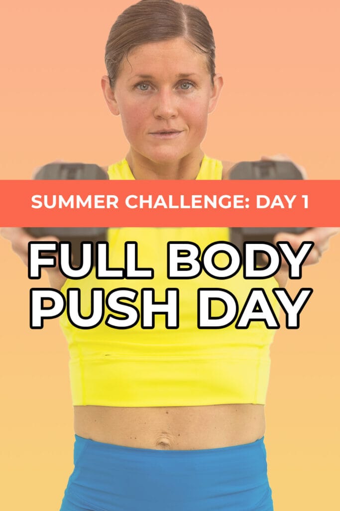 Pin for pinterest - full body push workout