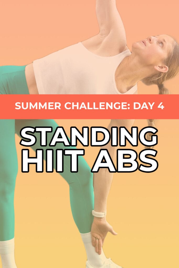 Pin for pinterest - standing hiit abs