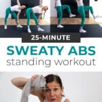 Pin for pinterest - standing hiit abs