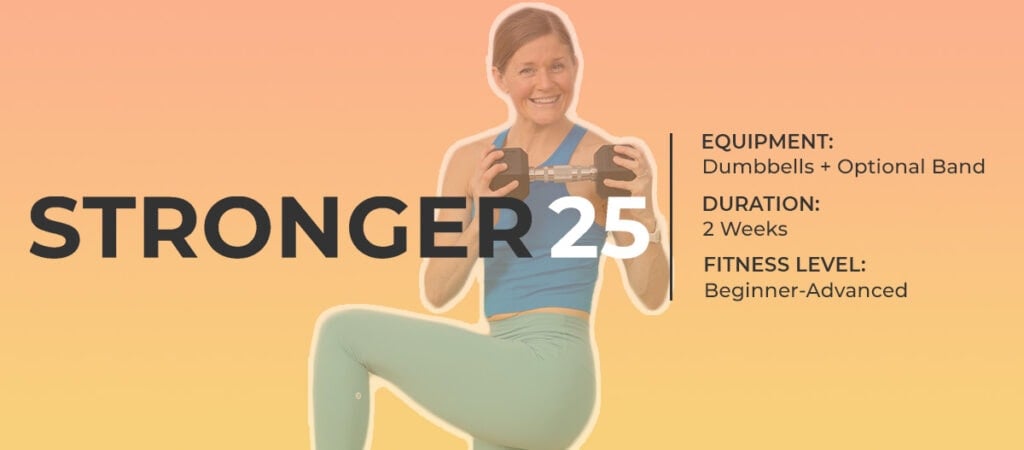 Cover image of stronger25 program - at home strength training program