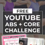 YouTube Ab Challenge - 7 day workout plan pin for pinterest