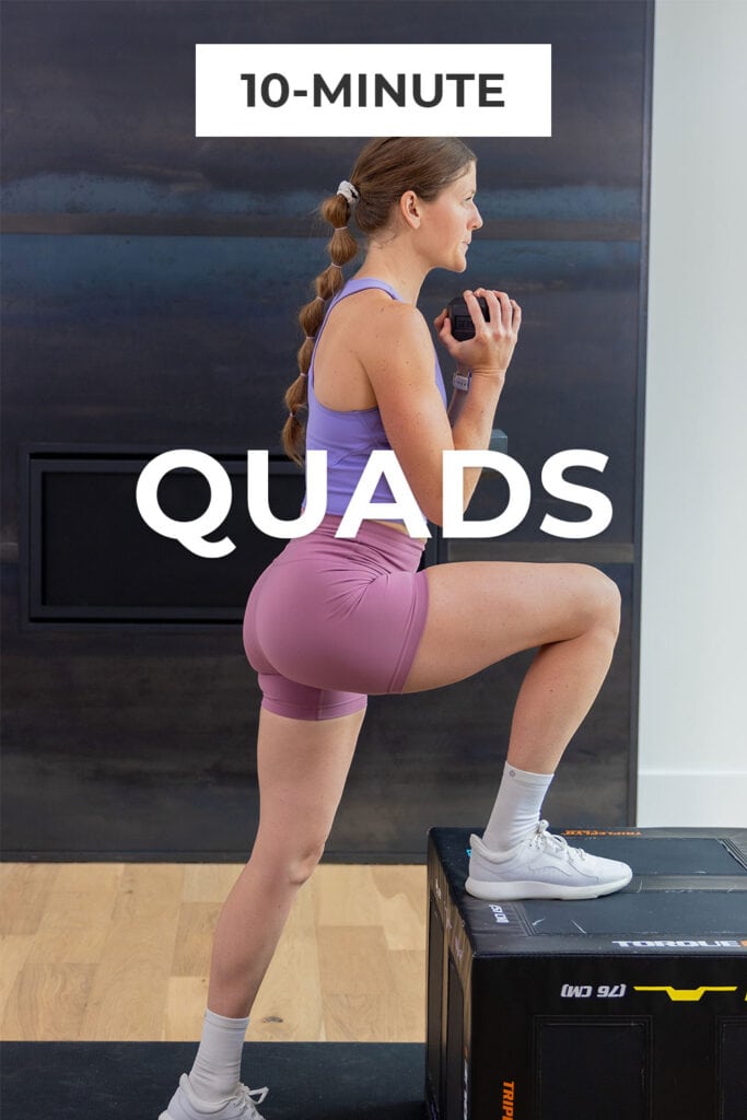 Build lower body strength, improve athletic performance and reduce knee injury risk by adding these quad exercises to your fitness routine. This quick quad workout is designed to target the top of the thighs (the quads, or quadriceps). Strong and well-developed quads are essential for overall lower body strength and functional movement, such as walking, running and jumping. 