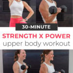Pin for pinterest - 30 minute dumbbell upper body workout