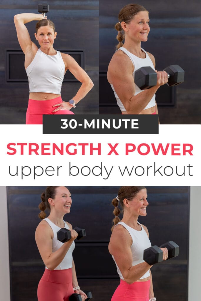 Pin for pinterest - 30 minute dumbbell upper body workout