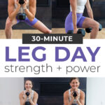 Pin for pinterest - 30 minute dumbbell leg workout and twelve of the best dumbbell leg exercises