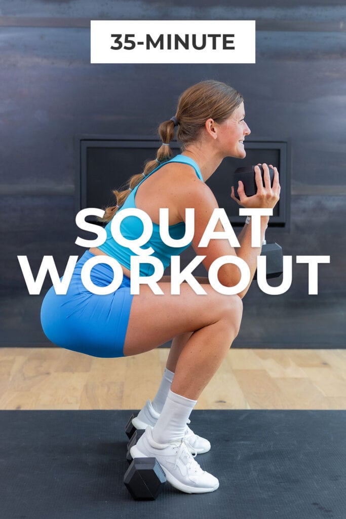 35-Minute Squat Workout - pin for pinterest