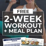 2 Week Workout and Meal Plan pin for pinterest