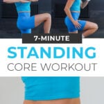 7-Minute Standing Ab Workout - pin for pinterest