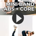 Pin for Pinterest of resistance band ab workout for women