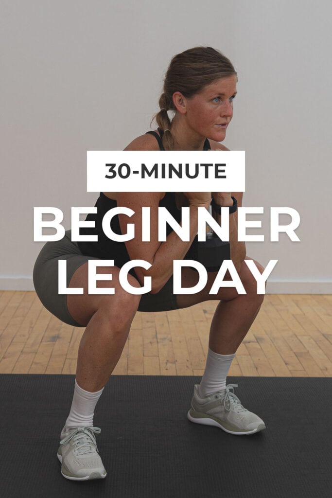 Beginner Leg Workout pin for pinterest