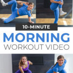 10-Minute Morning Workout video pin for pinterest