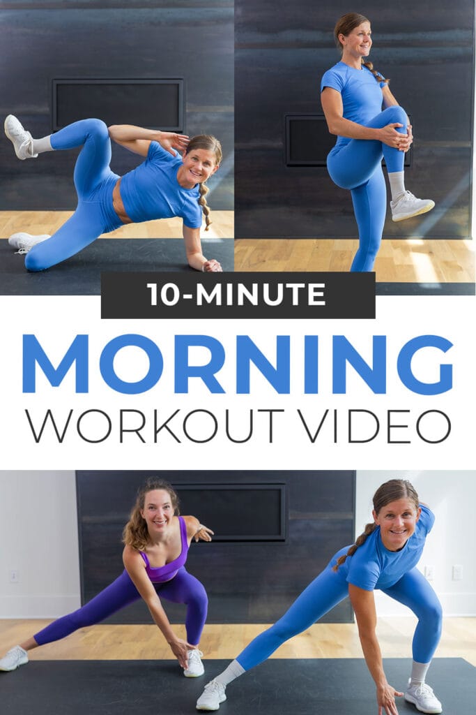 10-Minute Morning Workout video pin for pinterest