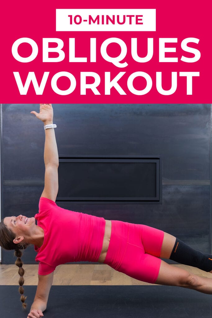 Pin for pinterest - 10 minute oblique workout