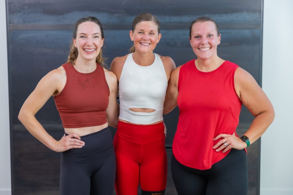 three women smiling promoting full body circuit workout