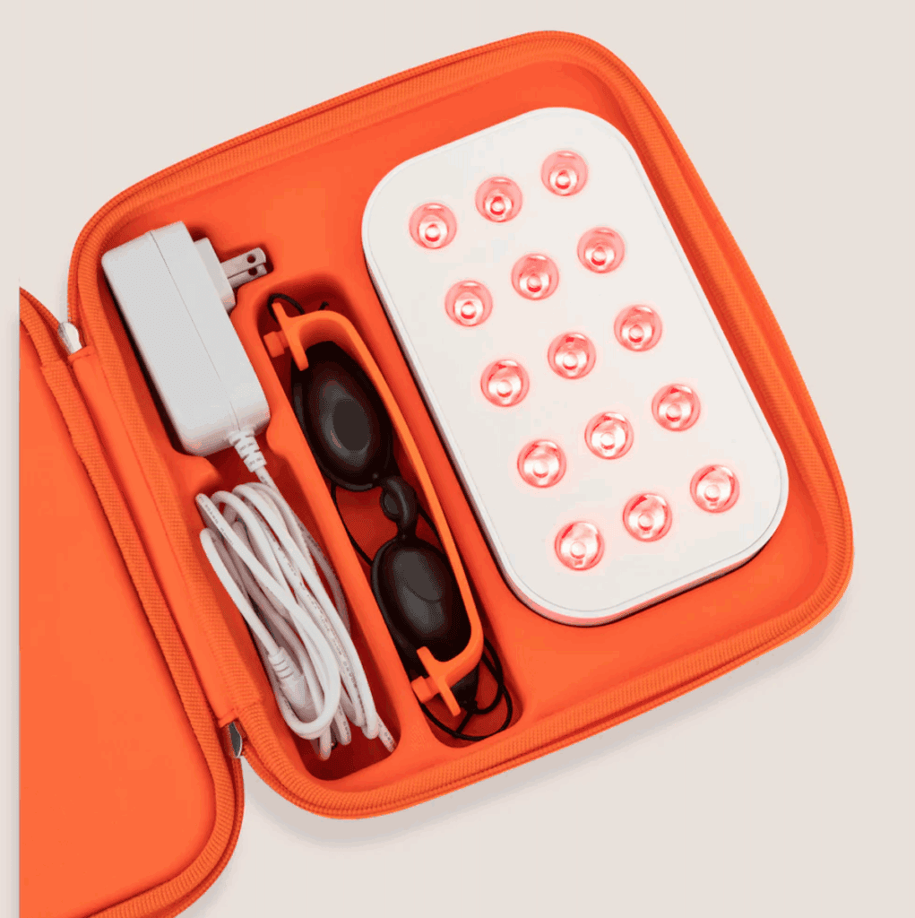 red light therapy lumebox device to help with skin, joints, soreness and recovery.