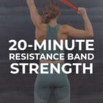 woman performing exercises with resistance bands