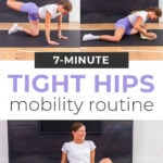 woman performing hip mobility exercises