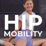 woman performing hip mobility exercises