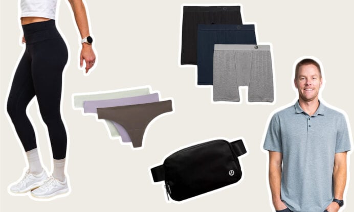 collage of 5 best lululemon gifts under 100 for men and women